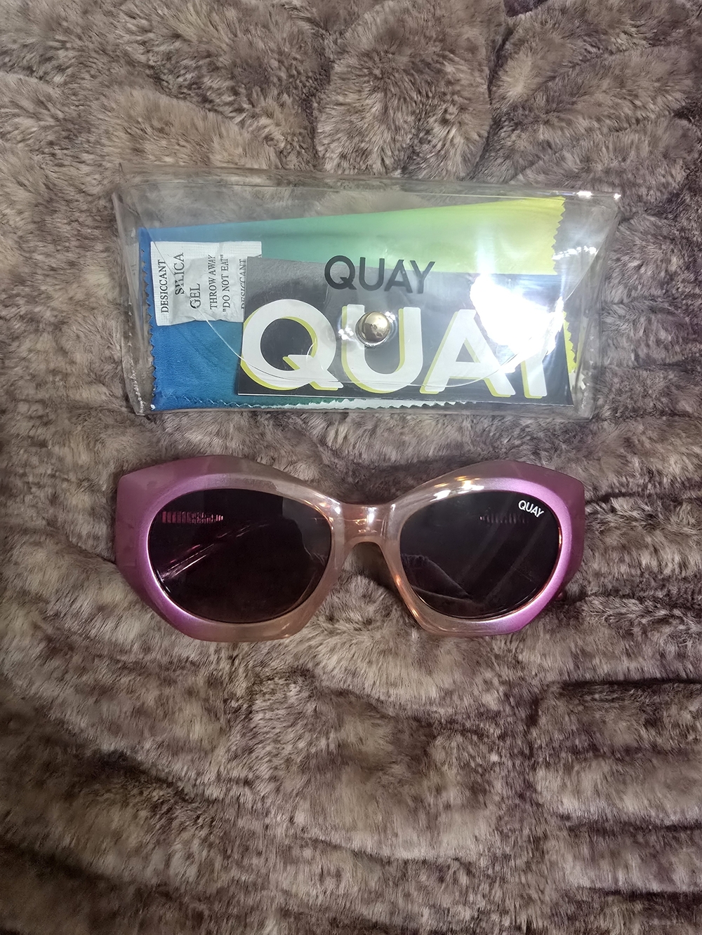 Quay Purple Ombre Cat Eye Sunglasses